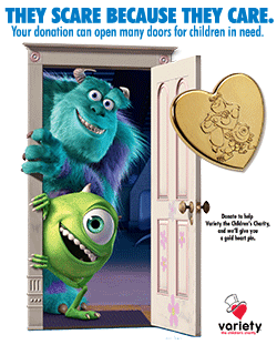 Variety Gold Heart Pin 2013 - Mike & Sully
