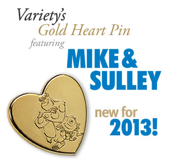 US Variety Gold Heart Pin 2013
